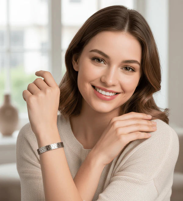 Moroccan Mesh Silver Bangle