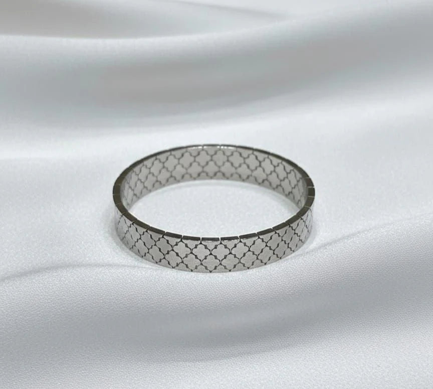 Moroccan Mesh Silver Bangle